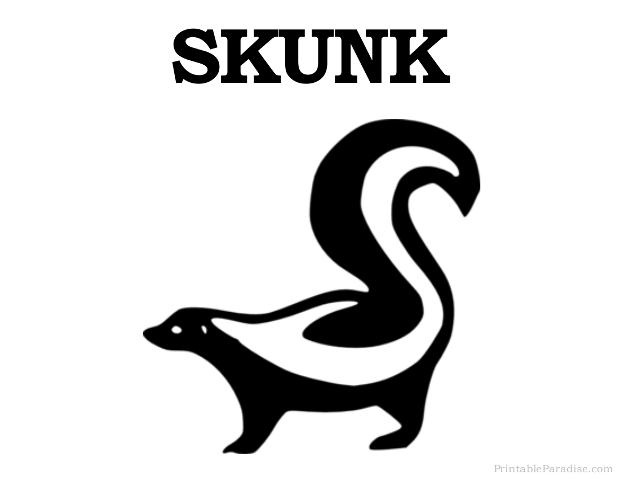 Printable Skunk Silhouette - Print Free Skunk Silhouette