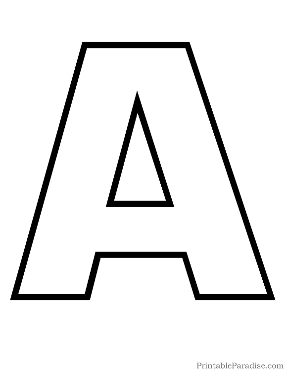 Printable Letter A Outline Print Bubble Letter A