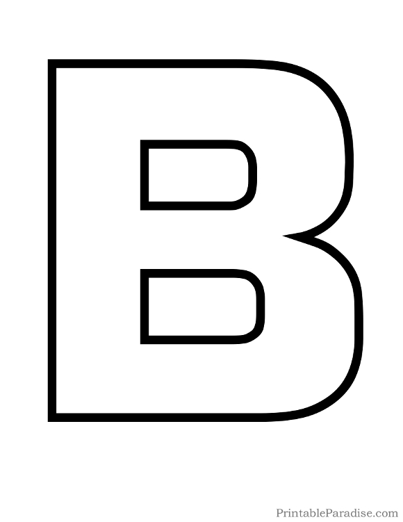 Printable Letter B Outline Print Bubble Letter B