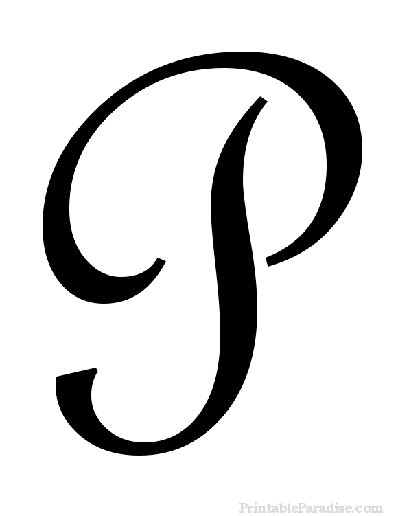 Printable Cursive Letter P Print Letter P in Cursive Writing