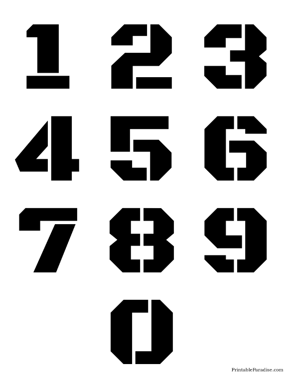 Stencil Numbers Printable Printable World Holiday