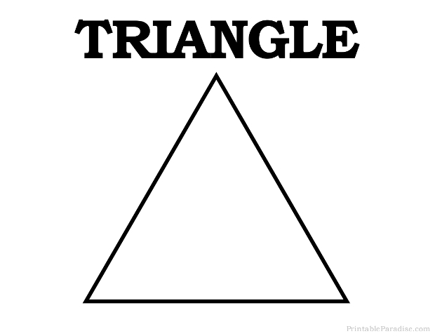 Printable Bold Triangle Template