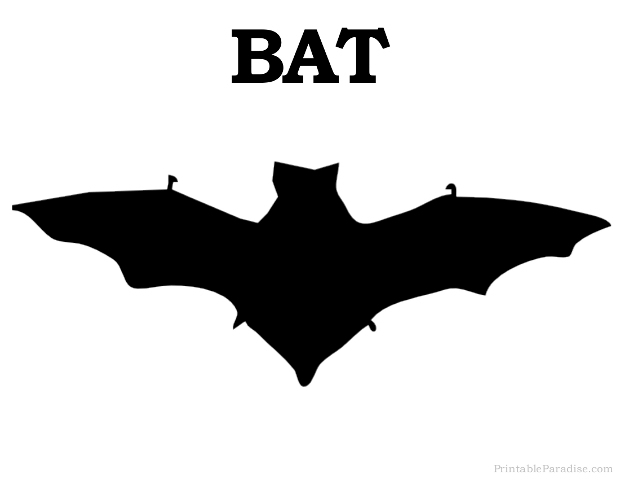 Printable Bat Silhouette - Print Free Bat Silhouette