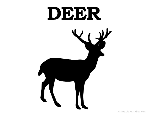 Printable Deer Silhouette - Print Free Deer Silhouette
