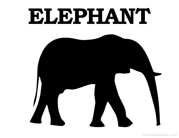 printable elephant silhouette print free elephant silhouette