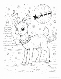 Rudolph Coloring Page