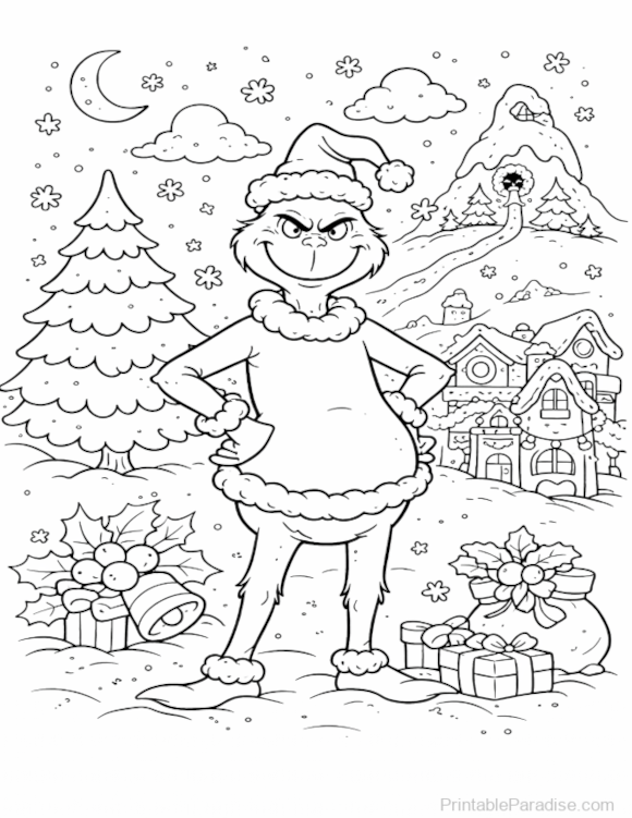 Printable The Grinch Coloring Page