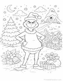 The Grinch Coloring Page