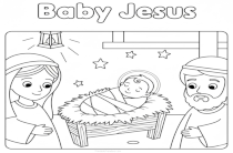 Baby Jesus Coloring Page