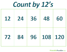 Count By 12's Practice Worksheet