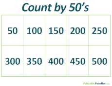 Count By 50's Practice Worksheet