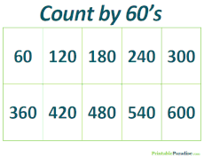 Count By 60's Practice Worksheet