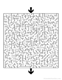 Printable Square Maze - Difficult