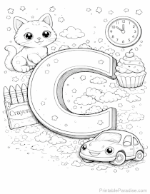 Letter C Coloring Sheet