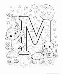 Letter M Coloring Sheet