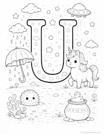 Letter U Coloring Sheet