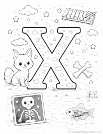 Letter X Coloring Sheet