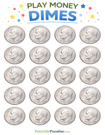 Fake Play Money Dimes