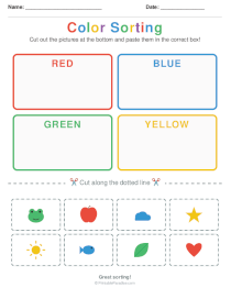 Color Sorting Worksheets