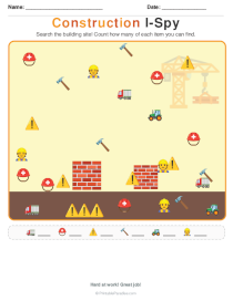 Construction I Spy Worksheet