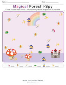 Magical Forest I Spy Worksheet