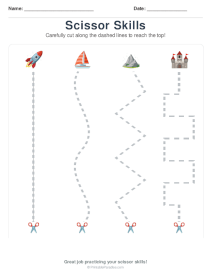 Scissor Skills Worksheets