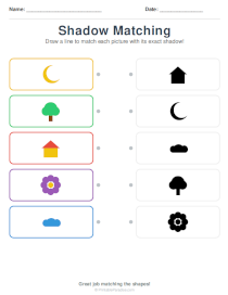 Shadow Matching Worksheets