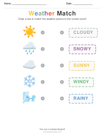 Weather Matching Worksheets