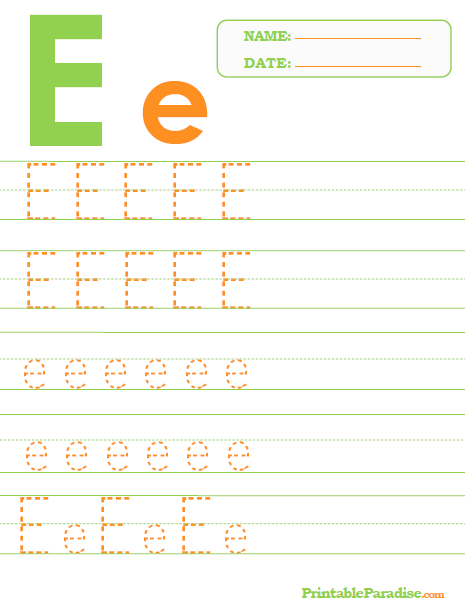 tracing-letter-e-worksheet