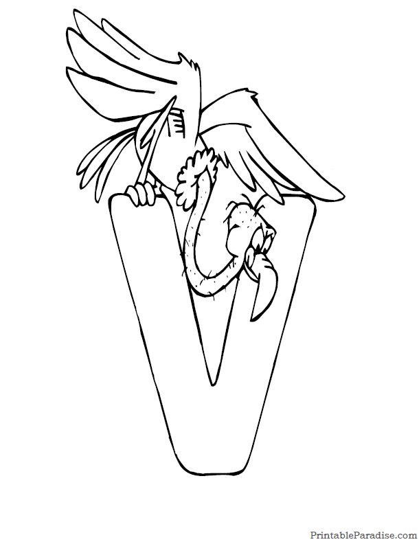 animal coloring pages with the letter v