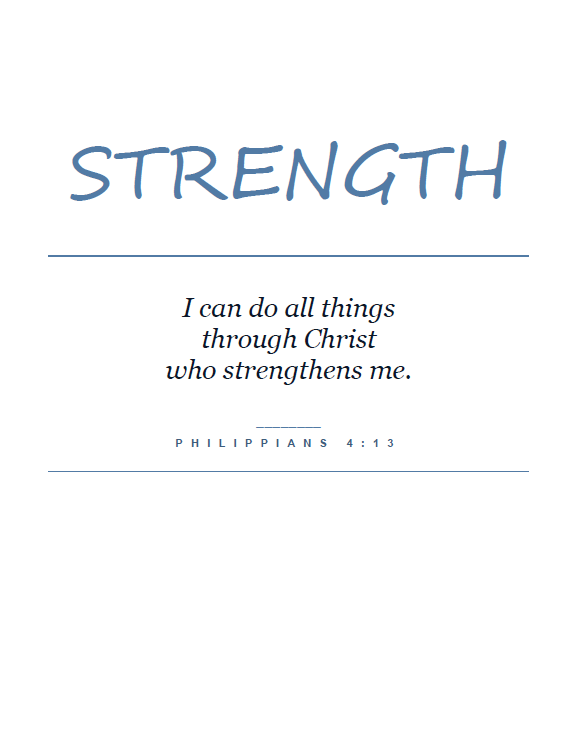Printable Philippians 4:13 Scripture Wall Art