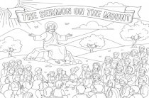 Sermon on the Mount Coloring Page