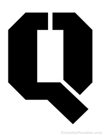 Letter Q Stencil