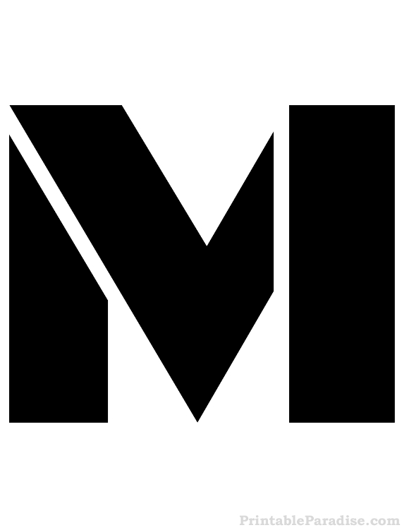 printable letter m stencil print stencil for letter m