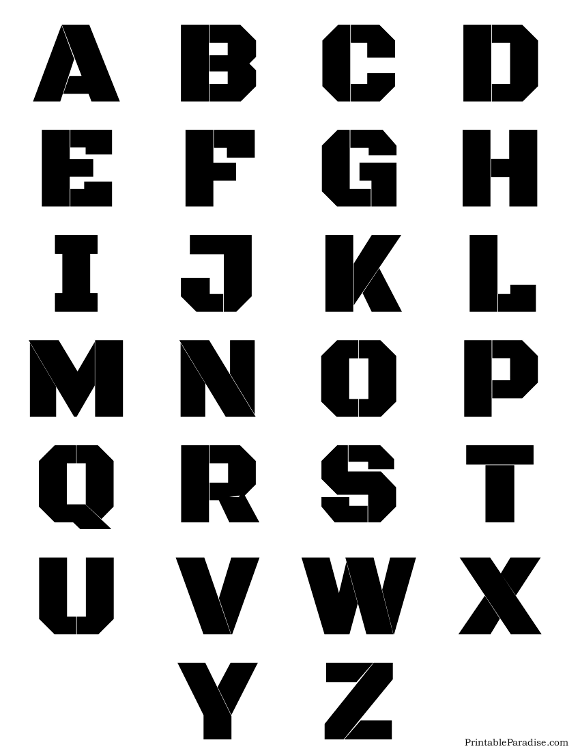 Alphabet Letter Stencils Printable