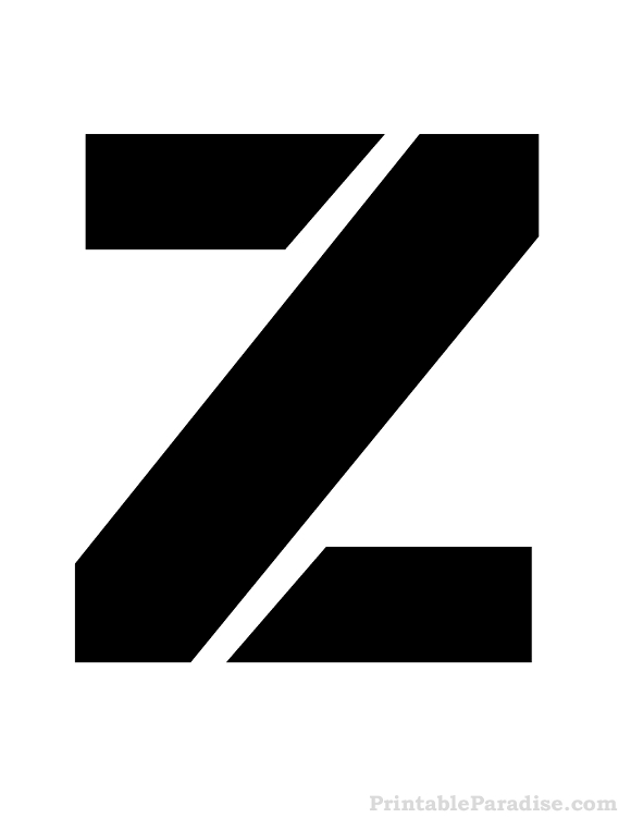 printable letter z stencil  print stencil for letter z