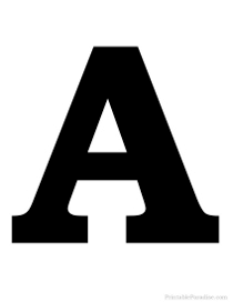 Printable Letter A Silhouette