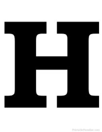 Printable Letter H Silhouette