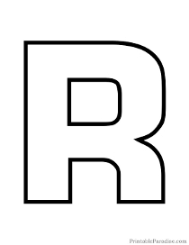 Printable Letter R Outline