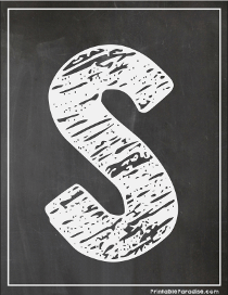 Letter S Chalkboard Style