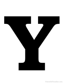 Printable Letter Y Silhouette