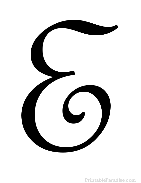 Download Printable Cursive Letter E - Print Letter E in Cursive Writing