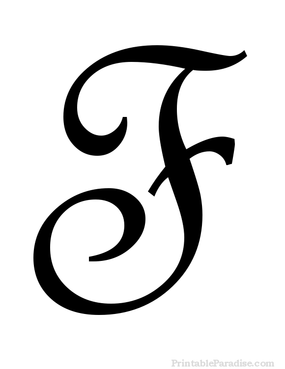 capital letter f cursive