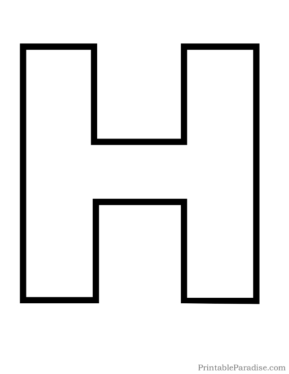 h in bubble letters