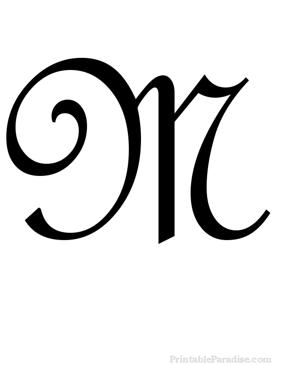 Printable Cursive Letter M - Print Letter M in Cursive Writing