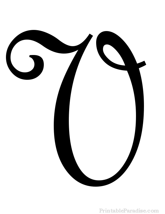 fancy cursive letter o