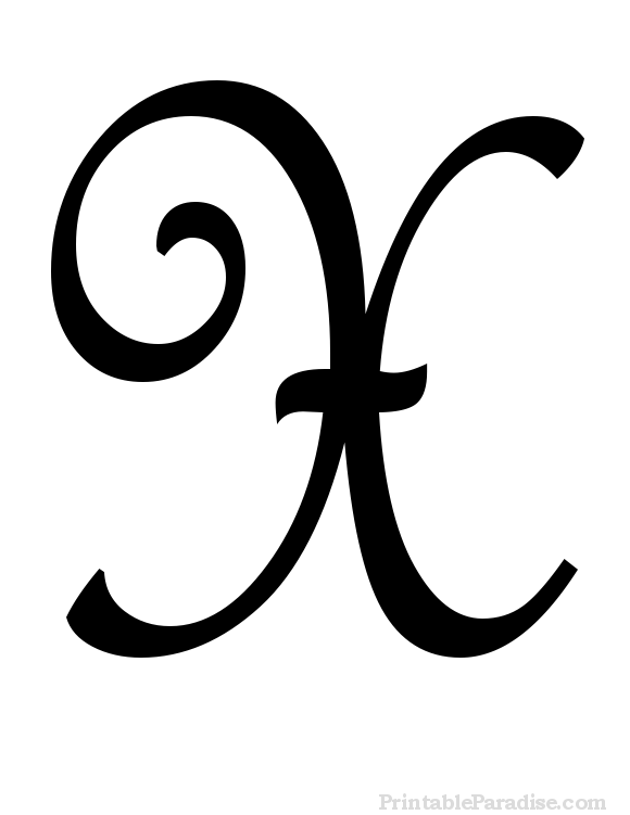 printable cursive letter x print letter x in cursive writing