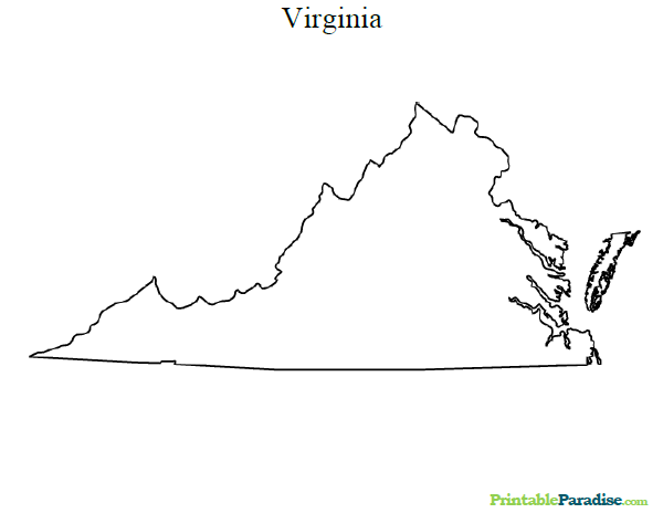Printable State Map of Virginia