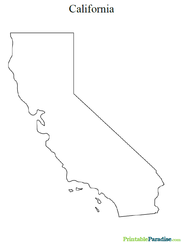 Printable State Map of California