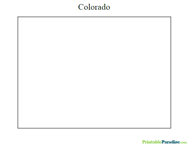 Printable State Map of Colorado